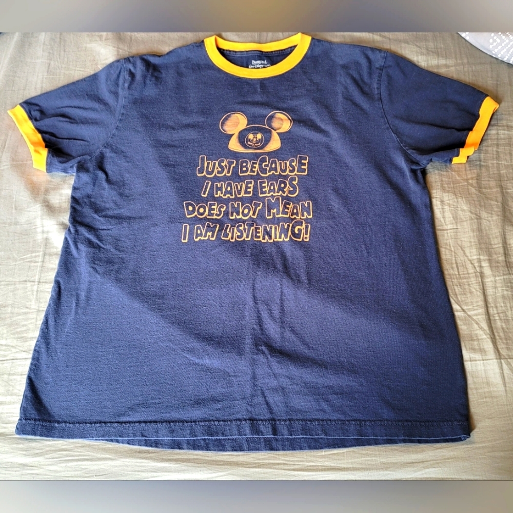 Disneyland Mickey Mouse Ears XL Blue Shirt - Picture 1 of 2